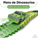 Pista Dinosaurio Jurásica 277 Piezas con 2 Autitos Eléctricos, Loop y Túnel