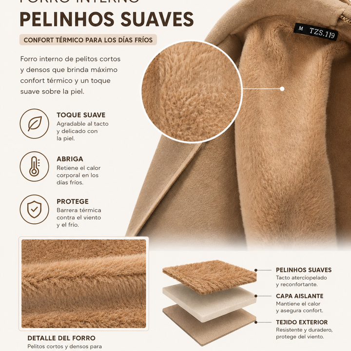 Tapado de Paño Forrado con Interior Afelpado ❄️ | Oferta de Invierno